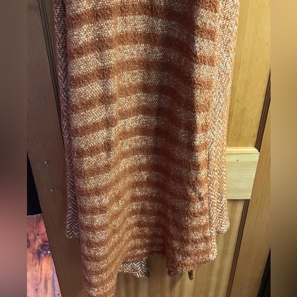 Free people Sz M floor length sweater cardigan sleeveless pockets wool blend - Picture 6 of 15